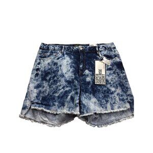 Almost Famous Super High Rise Denim Shorts Acid Wash Size 18 Cut Off New